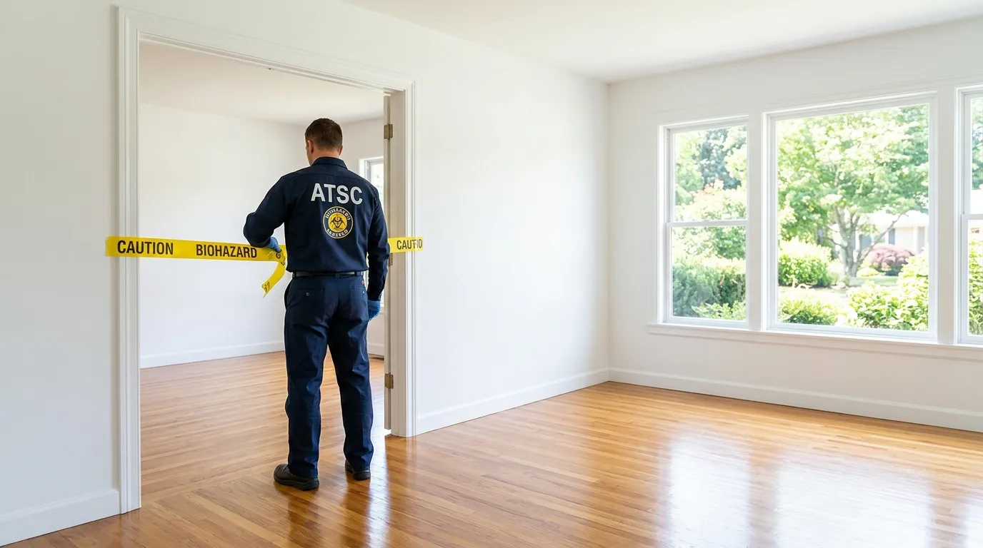 Certified biohazard cleanup crew performing Decomposition Cleanup in Lomita